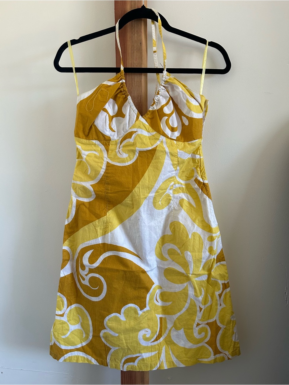 H&M Yellow and White Floral Halter Dress